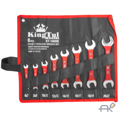 Набор ключей рожковых 8пр. (6х7-20х22мм) на полотне (KT-1008k(3208K))